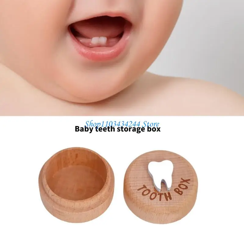 

Deciduous Tooth Box Baby Teeth Container Case Portable Round Small Box