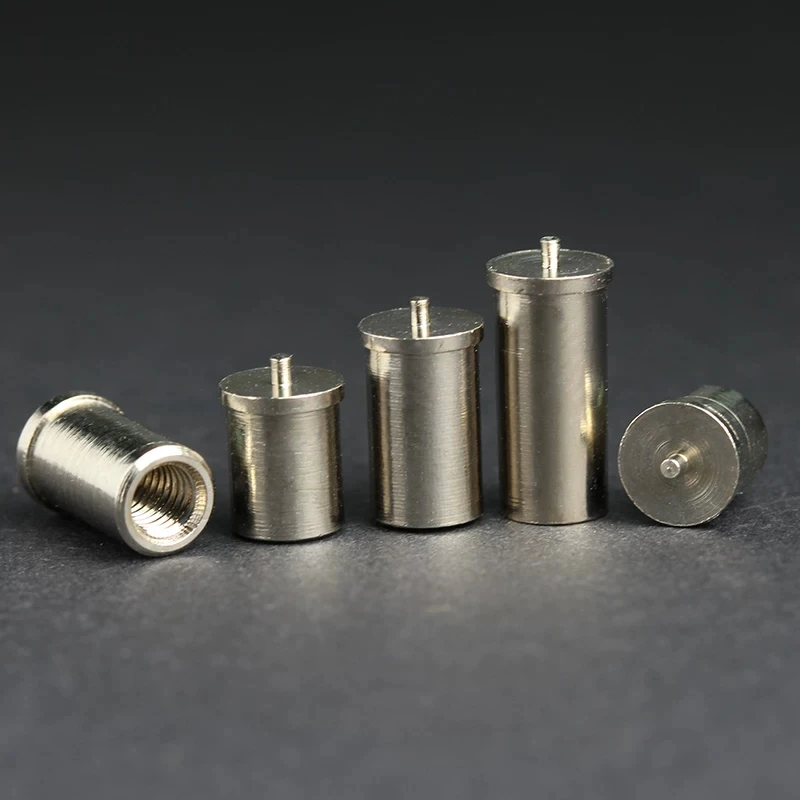 20Pcs M2.5 M3 Welding Studs Nickel-Plated Brass Welding Pins Standoff Screws PCB Thread Connector Stud Welding Soldering Pin