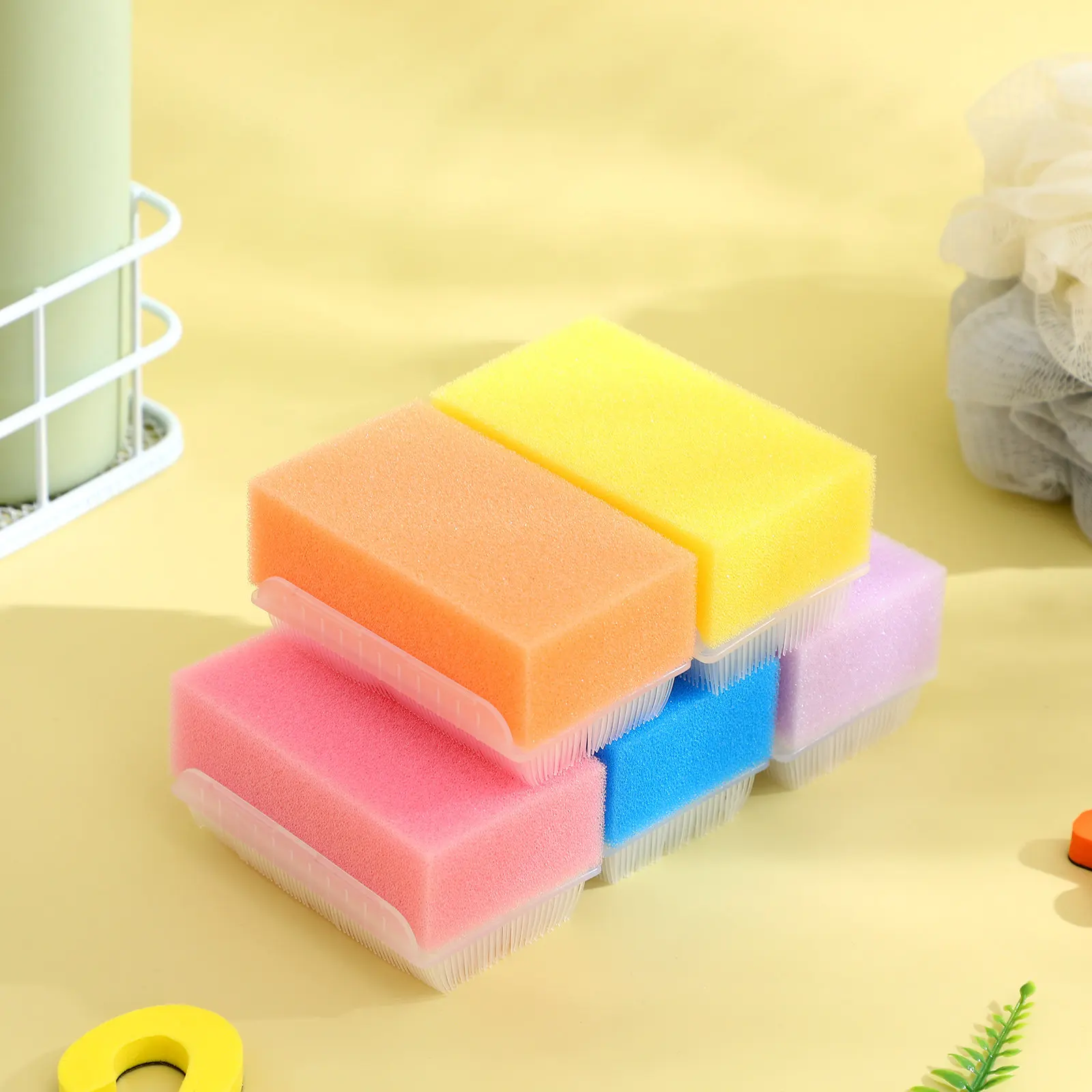 5Pcs Baby Sponge Brushes Soft Hair Scrub Sensory Cradle Cap Scalp Cleaning Newborn Bath Baby Bath Sponge Cradle Cap Brush
