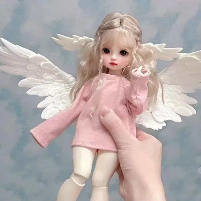 

Poseable Angel Wings For Bjd, Adjustable Joints & Angle, 23cm Pla Back Attachment For Doll Customization