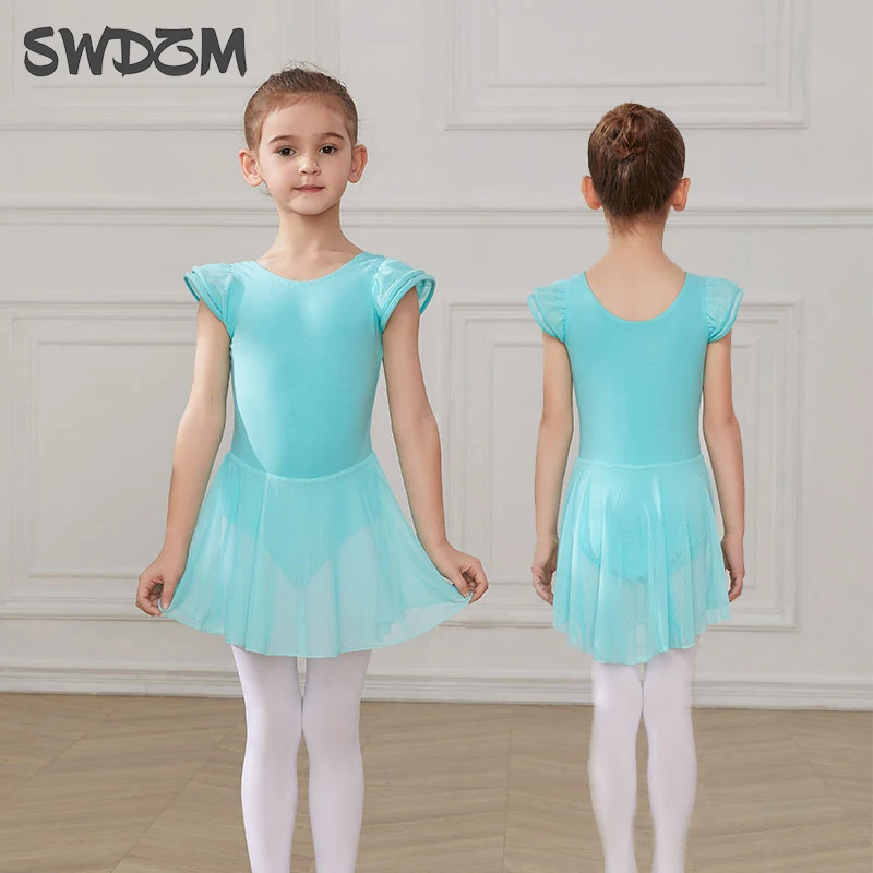 Girls Ballet Leotards Skirt Party Dress Cotton TuTus Gymnastics Clothes Women Kids Adult Child Ballet Dance Costume Students