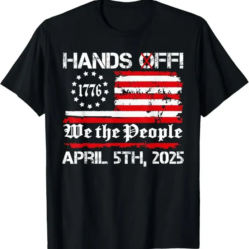 Hands Off Protest Saturday April 5 Usa Flag T Shirt