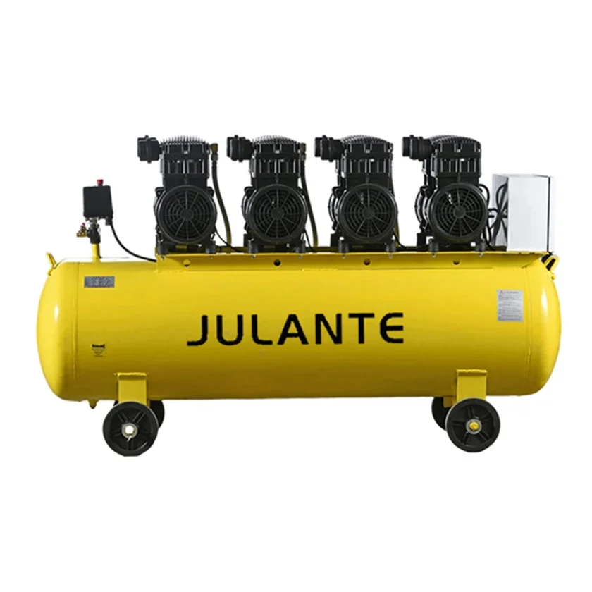 Silent Oil Free Industrial Compressors 8bar 220v 1400rpm 2.2kw 120L Portable air compressor machine