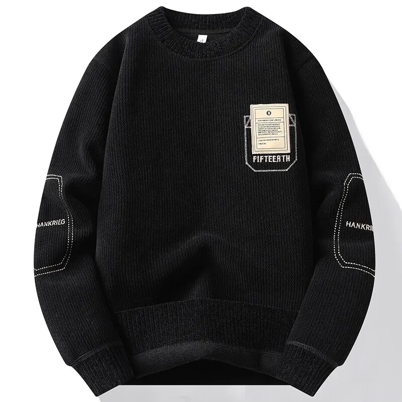 LIBIELIY Men's Fashion Thick Hoodie Embroidery Pullover Fleece Lined Men's Winter Clothes Elegant Luxury Brand White Green Pullo