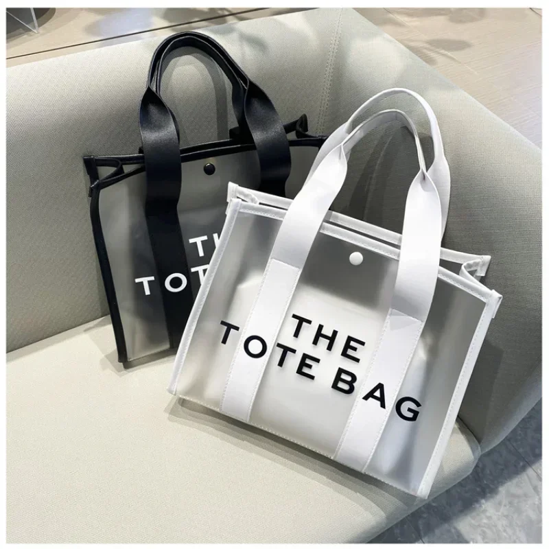 The Tote Bag For Women Designer Luxury Bag Clear Handbags Shopping Pink Transparent Shoulder Messenger Beach Hand Bags Purses