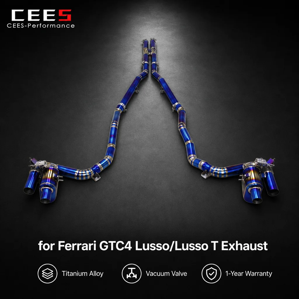 CEES for Ferrari GTC4 Lusso/Lusso 6.3 V12 2016- Exhaust Pipes Car Exhaust Catback System Valved Exhaust Pipe Muffler