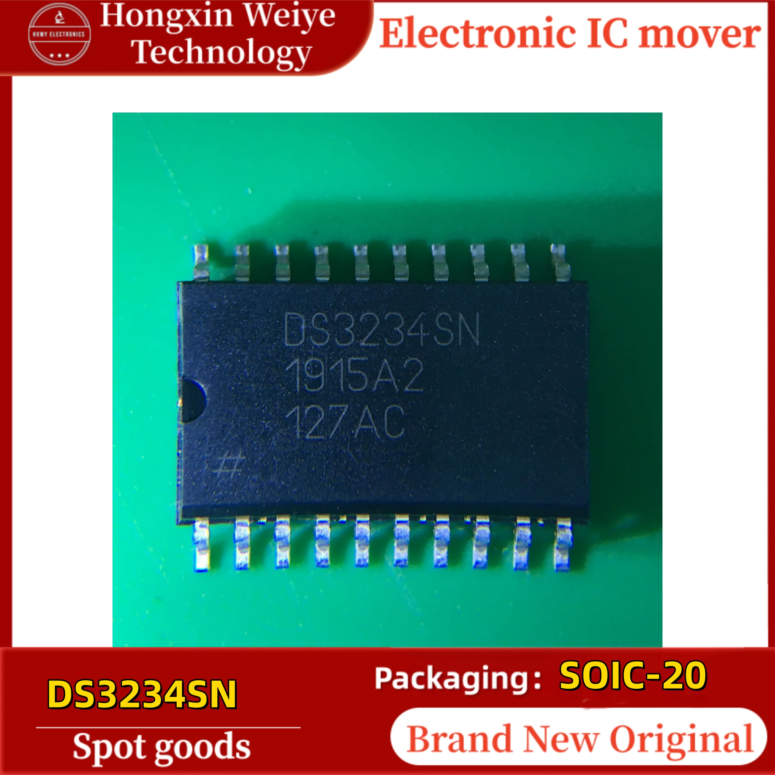 2/20 PCS DS3234SN SOIC-20 DS3234 Real-Time Clock (RTC) 2V~5.5V Brand New In Stock