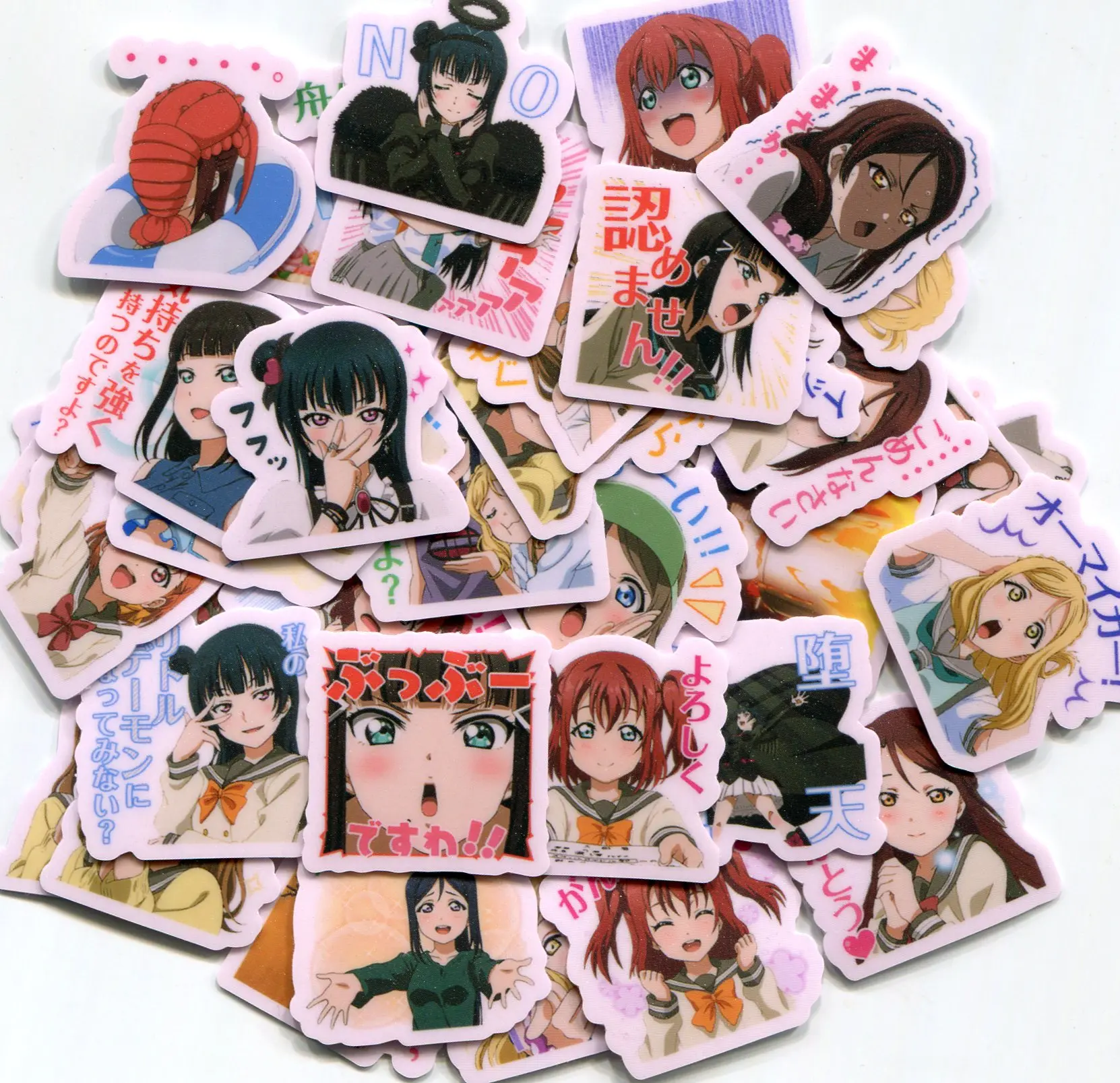 40pcs/pack 3cm Expression Lovelive Sunshine!Refrigerator Notebook Graffiti Sticker Z180