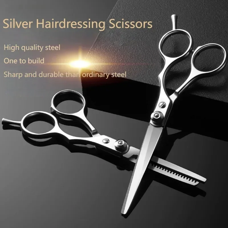 Professional Hairdressing Haircut Scissors 6 Inch 440C Barber Shop Hairdresser's Cutting Thinning Tools High Quality Salon Set