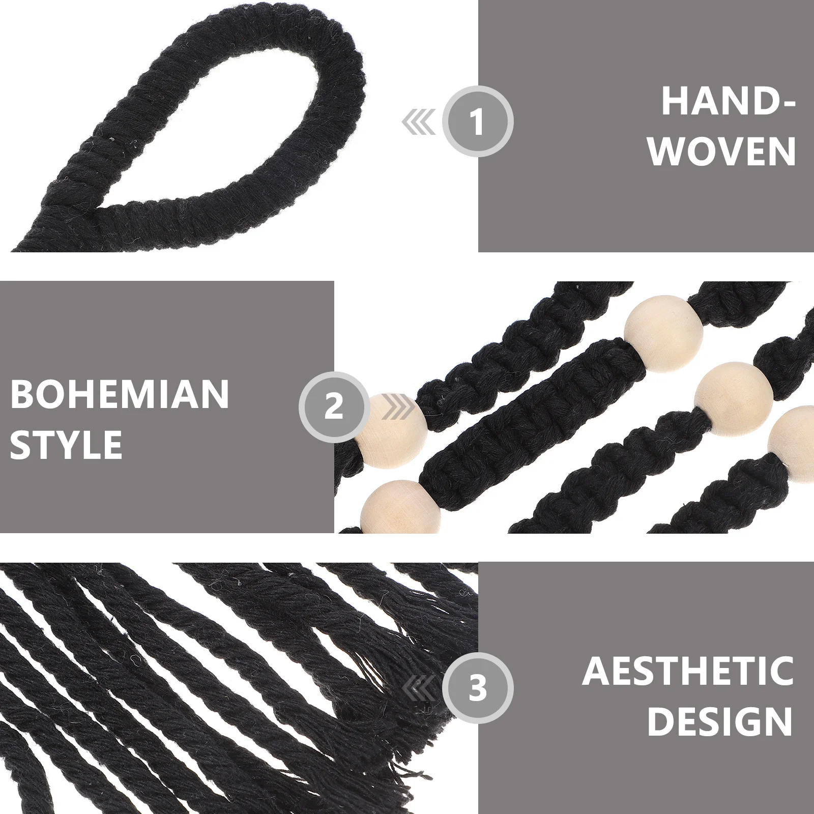 

Macrame Plant Hanger Indoor Decorative Flower Pot Basket Hanging Planter Holder Bohemian Wall Decor Modern Boho Style