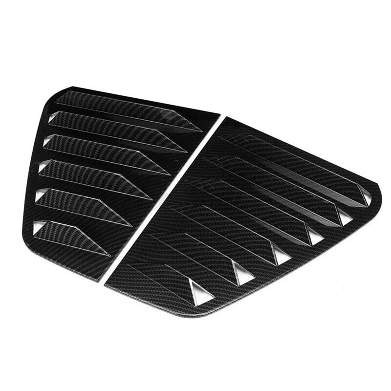 

2X Car Rear Side Window Louvers, For Golf 7 R MK 7 7.5 2013-2020 Racing Style Window Blinds Air Vent Scoop Cover Black