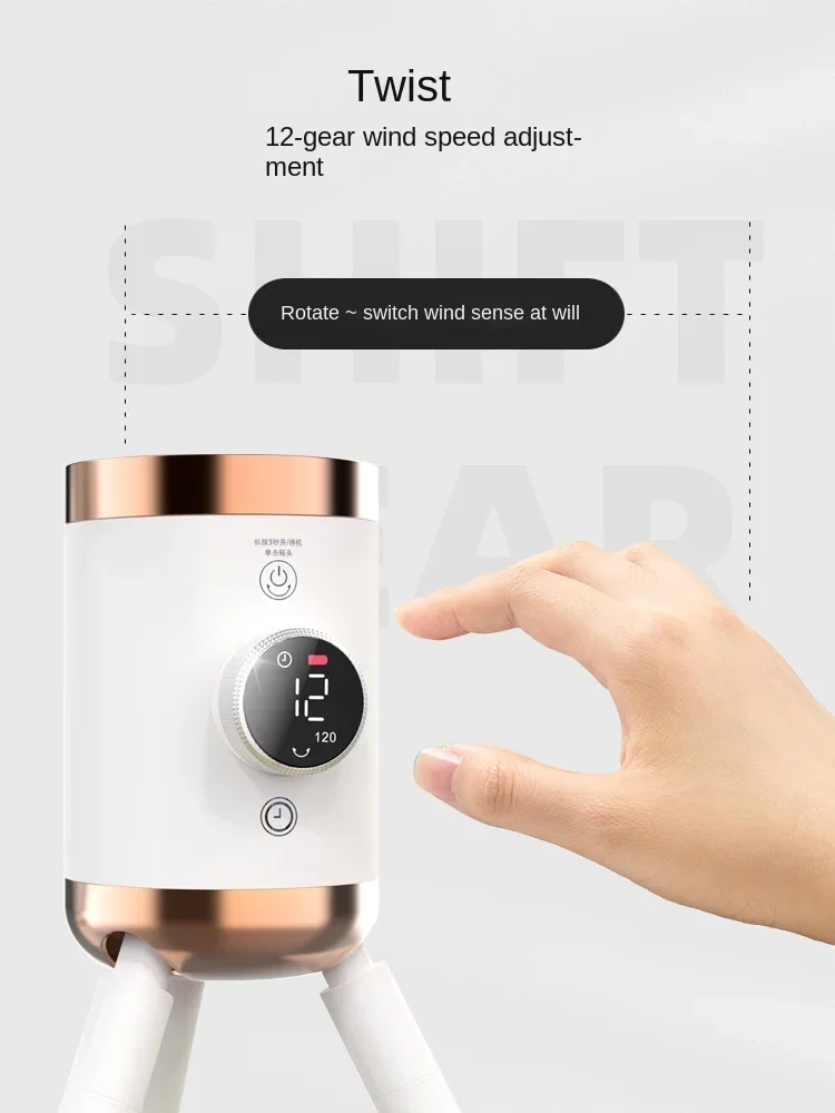 Ventiladores circulantes para acampada, ventilador portátil de viento alto para suelo, carga de cabeza agitadora, súper larga resistencia, refrigeración de verano