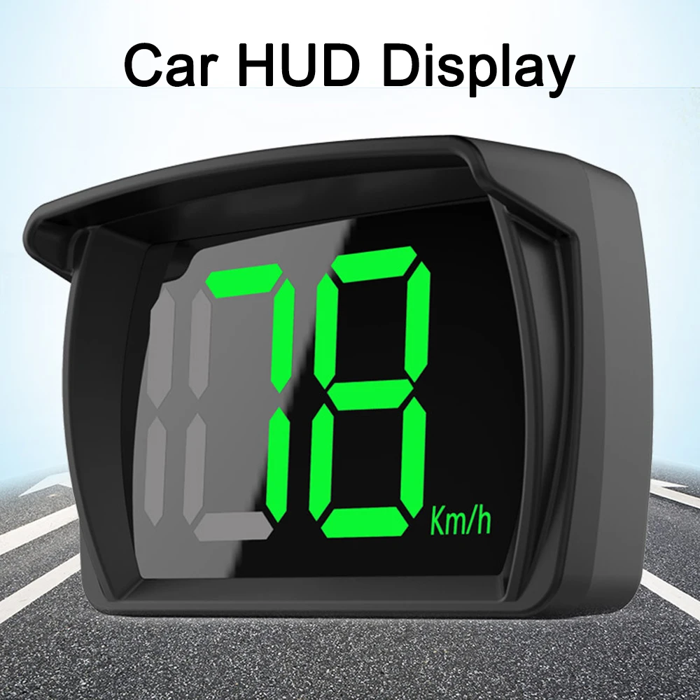 Carro headup display mph gps velocímetro digital com led grande fonte display adaptador de carga do carro para carro caminhão suv motocicleta