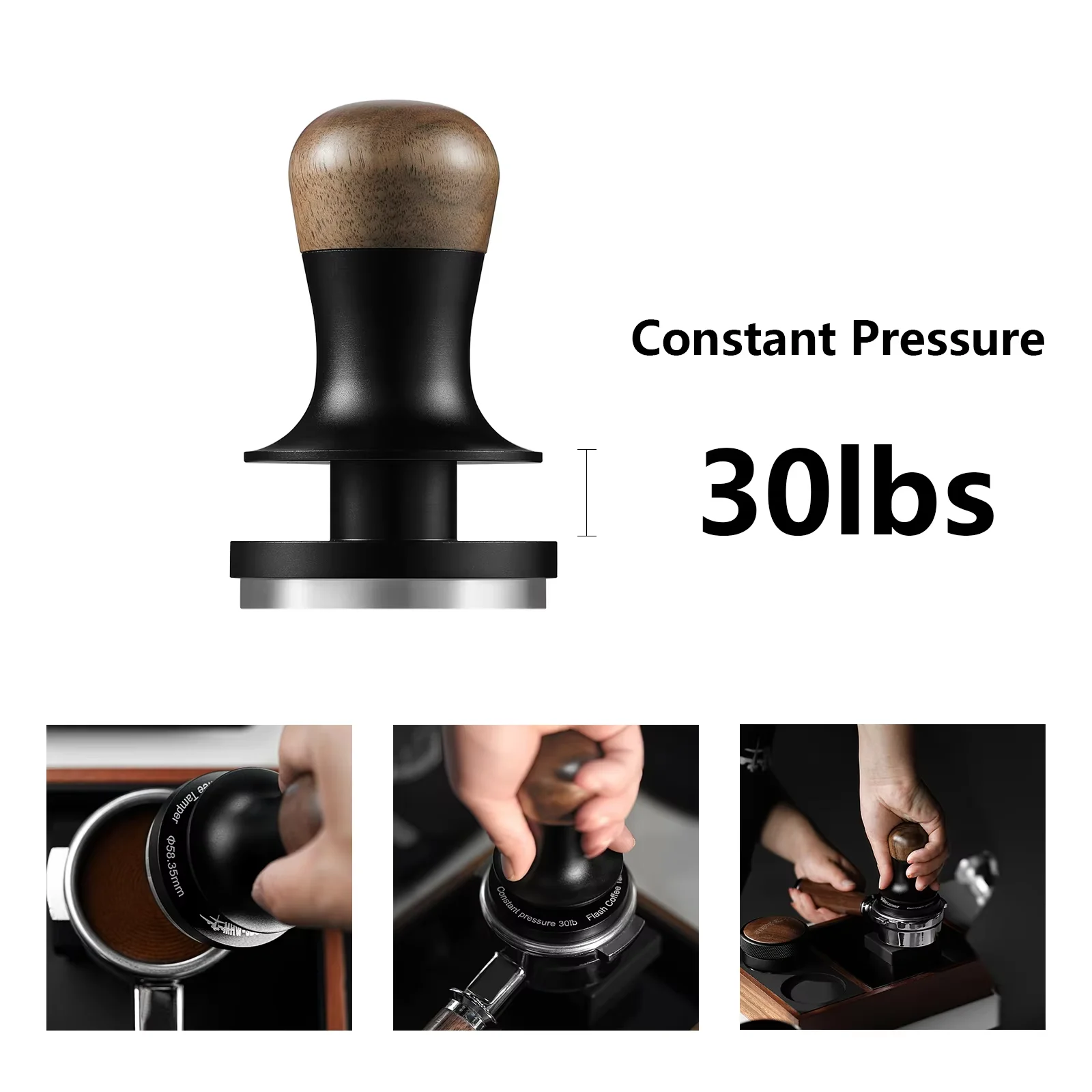 MHW-3BOMBER Coffee Tamper&Puck Screen Set 30lbs Constant Pressure Tampers Espresso Coffee Accessories Barista Tools