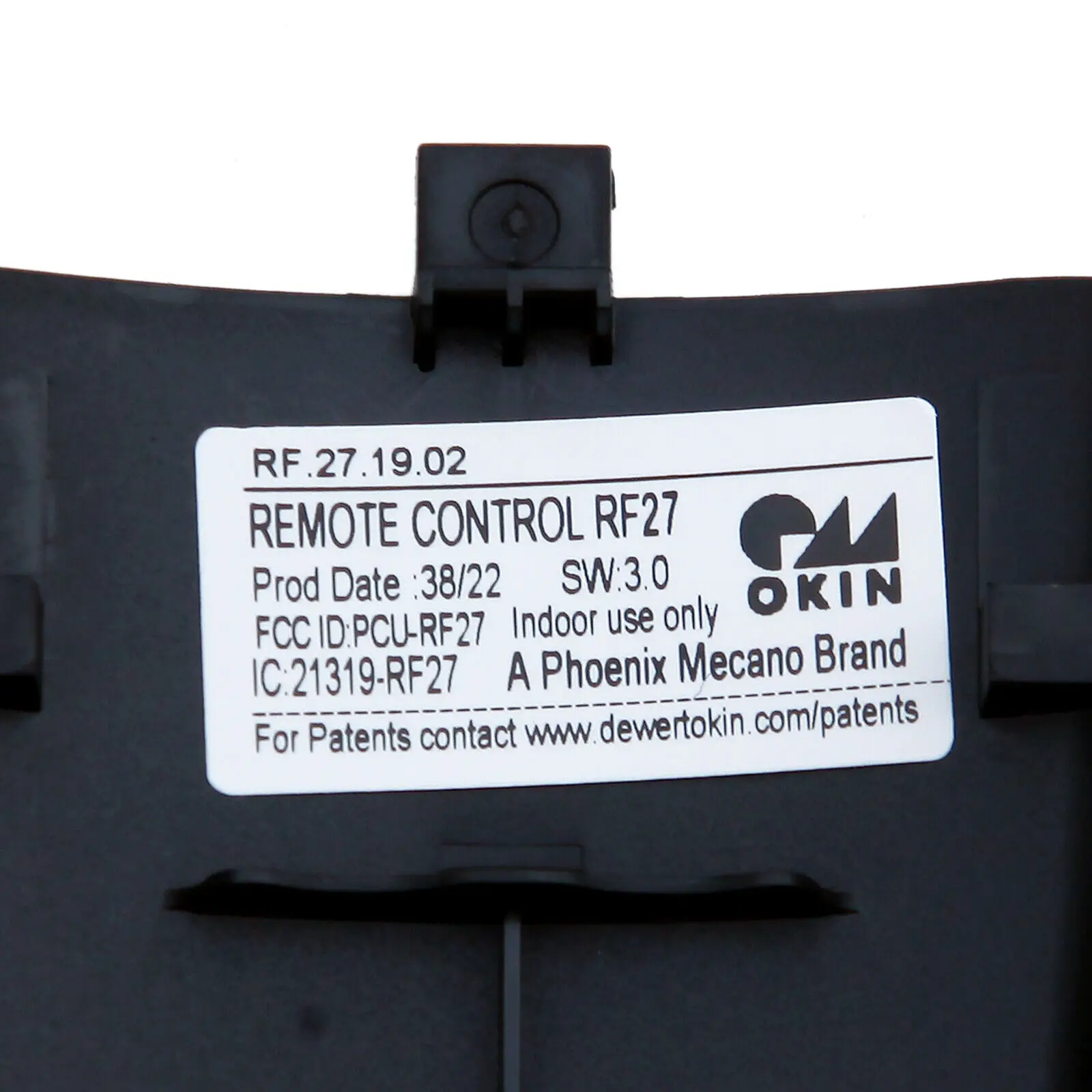 Okin Model RF.27.19.02 Remote Hand Control Handset Replacement for GhostBed Adjudtable Bed