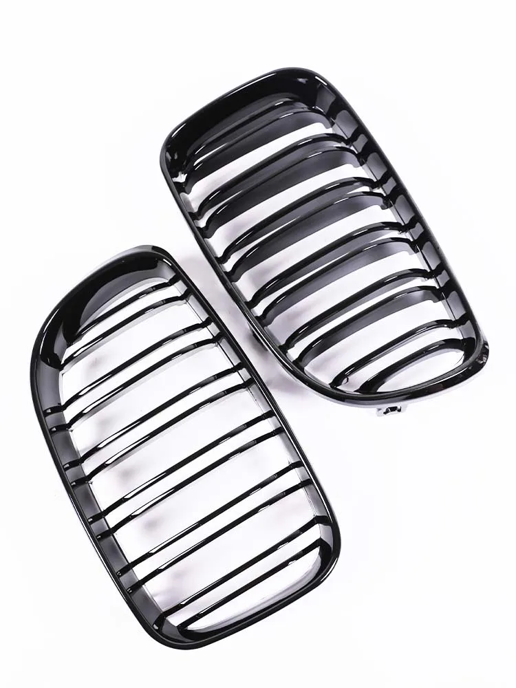 For BMW 1 Series E81 E87 2007-2011 Front Bottom Bumper Kidney Grille Double Single Gloss Black Facelift Grills Accessories