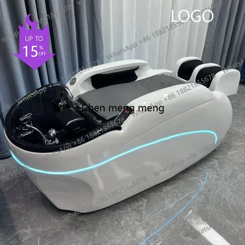 D80 Smart Electric Massage Shampoo Chairs Barbershop Hair Salon Hair Stylist Shower Shampoo Bed Salon Furniture Shampouineuse
