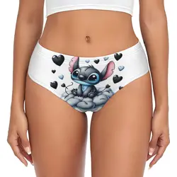 Custom Womens SLilo And Stitch Cartoon Panties Underwear Female Breathable Anime Briefs Underpants