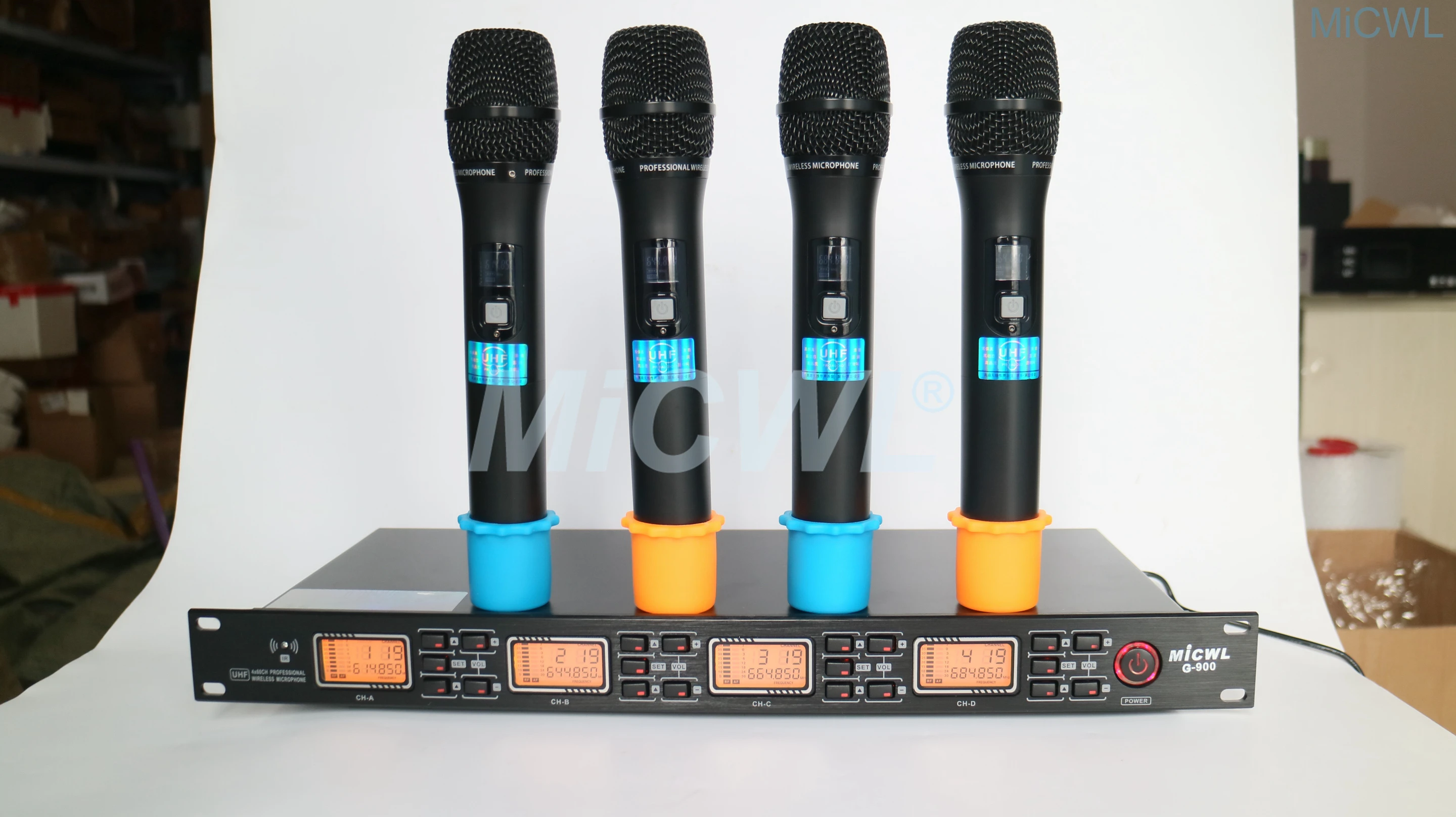 MiCWL 4-Channel Wireless Microphone U-segment Conference Handheld Headset Lapel Collar Clip Wearing Stage Karaoke Home Outdoor