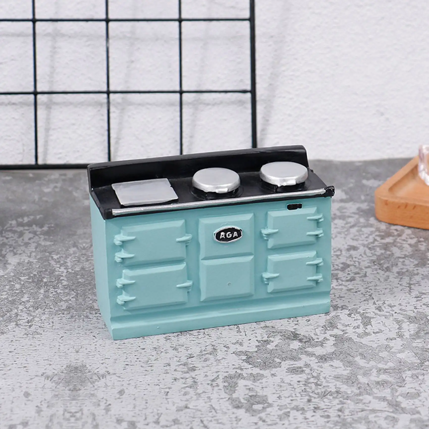 Estufa de Gas en miniatura para casa de muñecas, estufa de transferencia de calor de tres orificios de simulación para accesorios para casa de muñecas, B49B-1/12