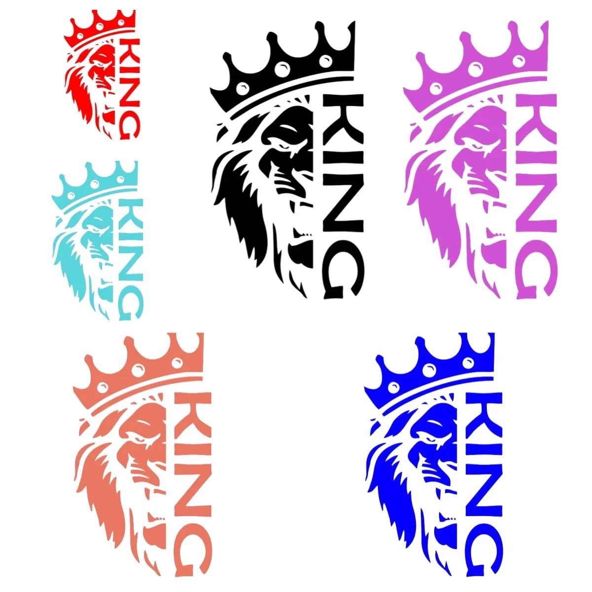 

Lion with A Crown Car Sticker Waterproof Vinyl Decal on Bumper Rear Window Auto Decors