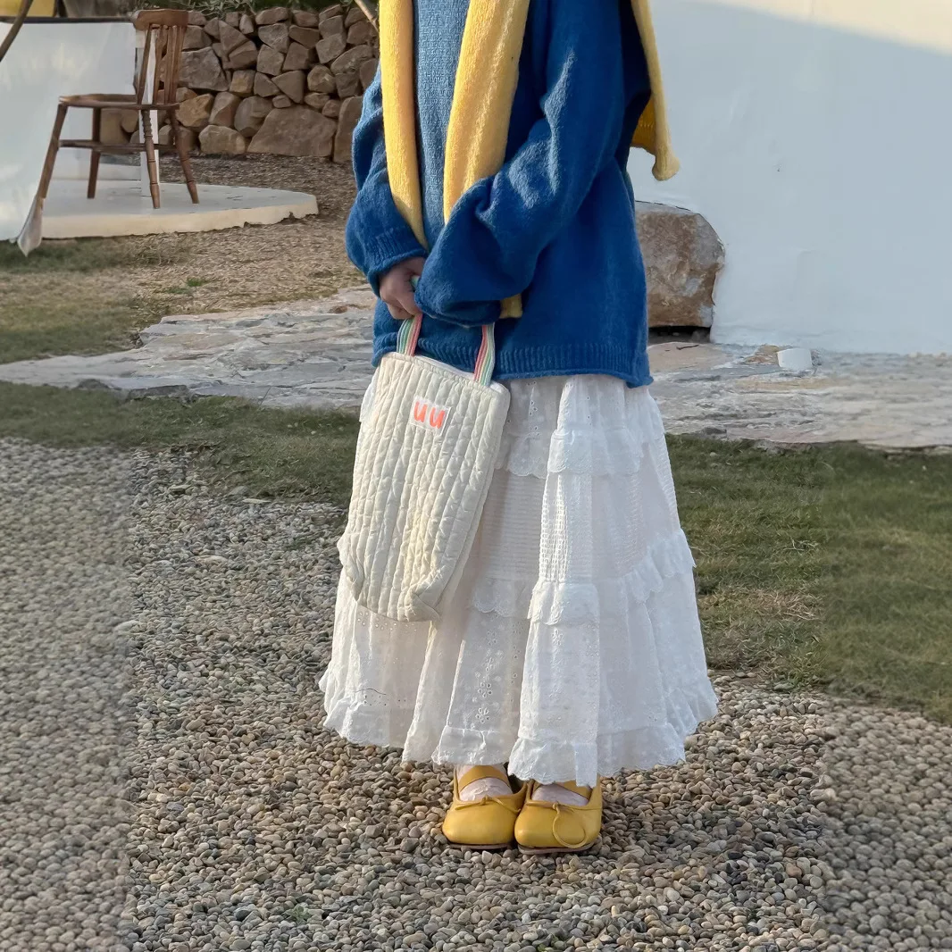 

Ins Spring Children Girls Skirts Cotton Sweet Infant Babys Girls Cake Skirts Loose Elastic Waist Solid 2-10Y Kids Girls Skirts