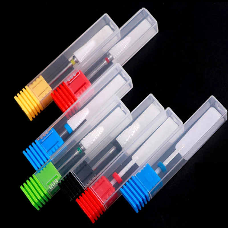 4-delige keramische frezen voor manicure, verwijder nagellak gel nagelriemen nagelboren pedicure gereedschap