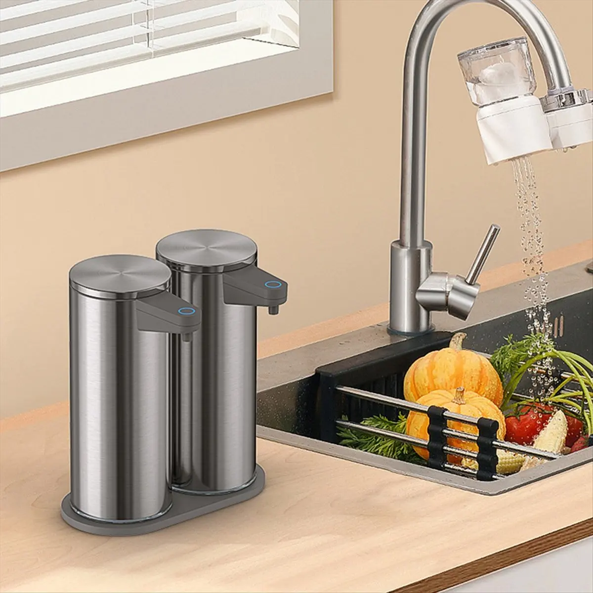 goodDT Intelligent Automatic Sensing Stainless Steel Soap Dispenser for Washing,Contactless for Home Kitchen Wall Mounted