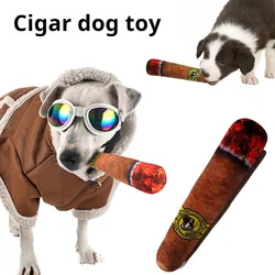 Popular Dog Sound Toy Orange Simulation Cigar Plush Pet Toy 25*6*4cm Dog Handsome Squeaky Toy Dog Cute Training Toy