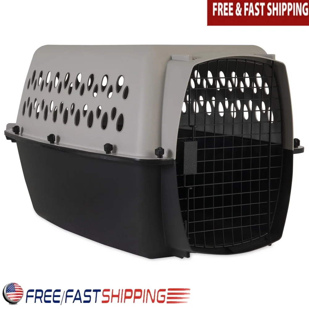 

Portable Pet Kennel 28 Inch Dog Crate Travel Carrier Pets 20-30 lb Easy Assembly with Ventilation Safe Design