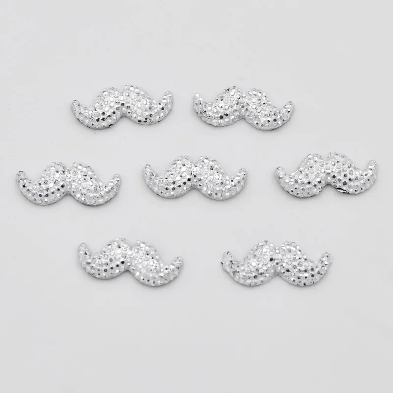 DIY 200pcs 6*17mm Resin Silver Beard Flatback Rhinestone Child Scrapbooks/wedding F213*5