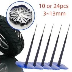 24 adet 3.6mm fiş yama sakız araba motosiklet evrensel Tubeless lastik delinme onarım mantar fiş yama sakız lastik tamir araçları