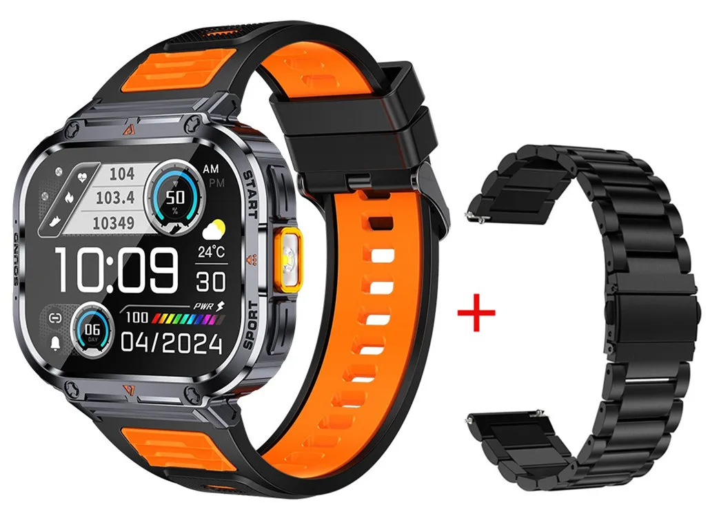 NX23 Smart Watch 2inch Ultra Large Screen LED Light Flashlight BT
