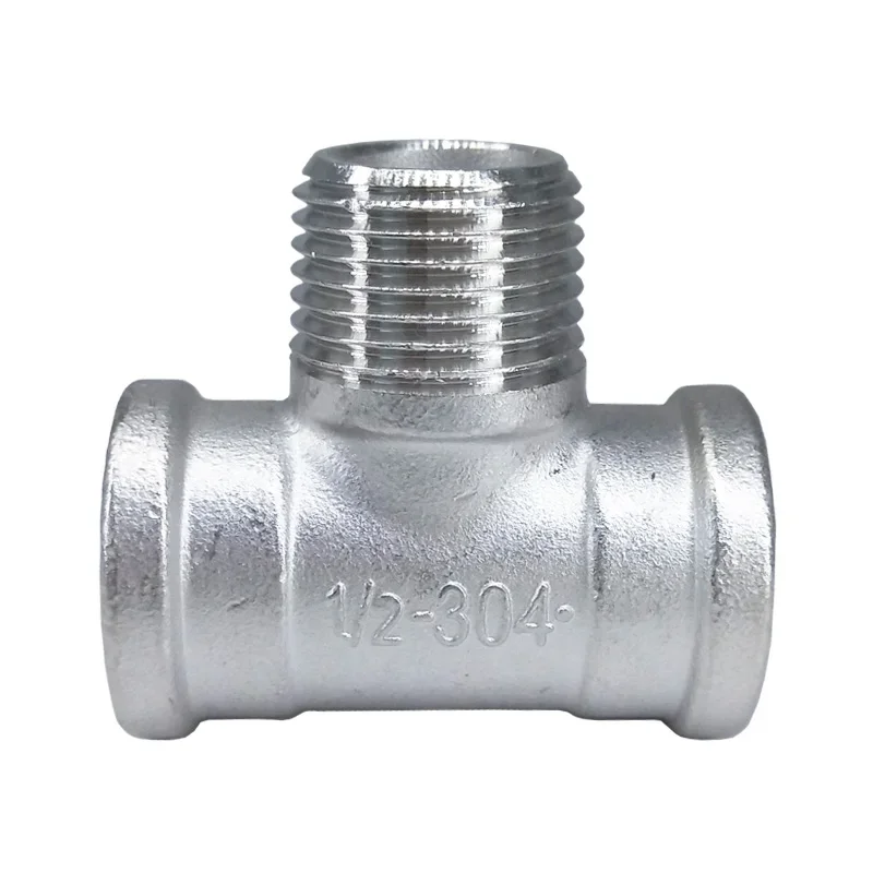 1/4 "3/8" 1/2 "3/4" 1 "1-1/4" 1-1/2 "2" BSP męskie trójnik żeński 3 sposoby rozdzielacz 304 łącznik rur ze stali nierdzewnej złącze wodne gaz