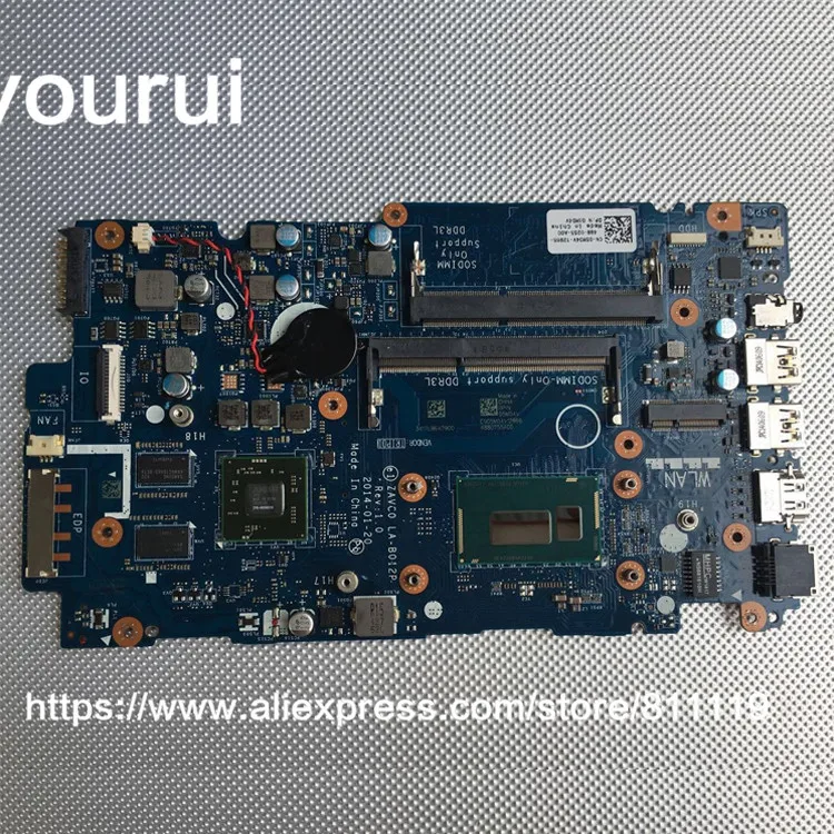 

CSRZSZ 5MD4V 05MD4V ZAVC0 LA-B012P Mainboard For 5547 Laptop Motherboard With i7-4510U cpu 2.00GHz w/ R7 M265