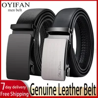 OYIFAN hommes ceinture en cuir véritable ceinture pour hommes alliage boucle cliquet ceintures hommes concepteur ceinture automatique ceintures  1