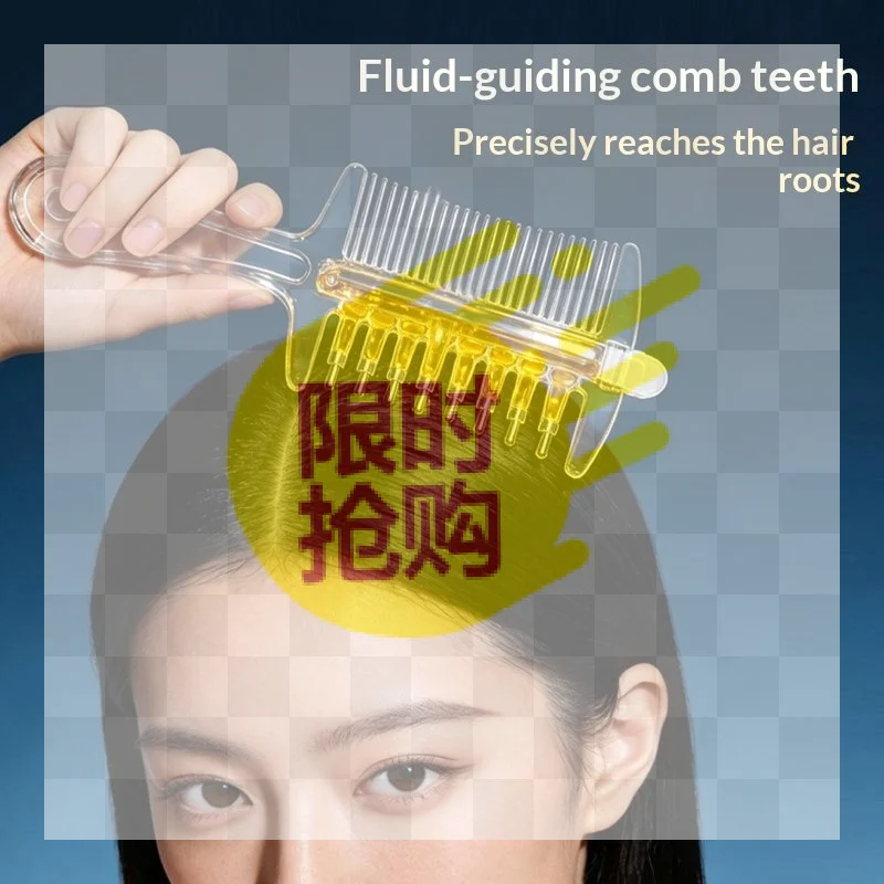 1Pcs Anti-Frizz Hair Care Hair Oil Comb Multi-Function Head Applicator Scalp Nourish Anti-Static Hair Firming Applicator Gift