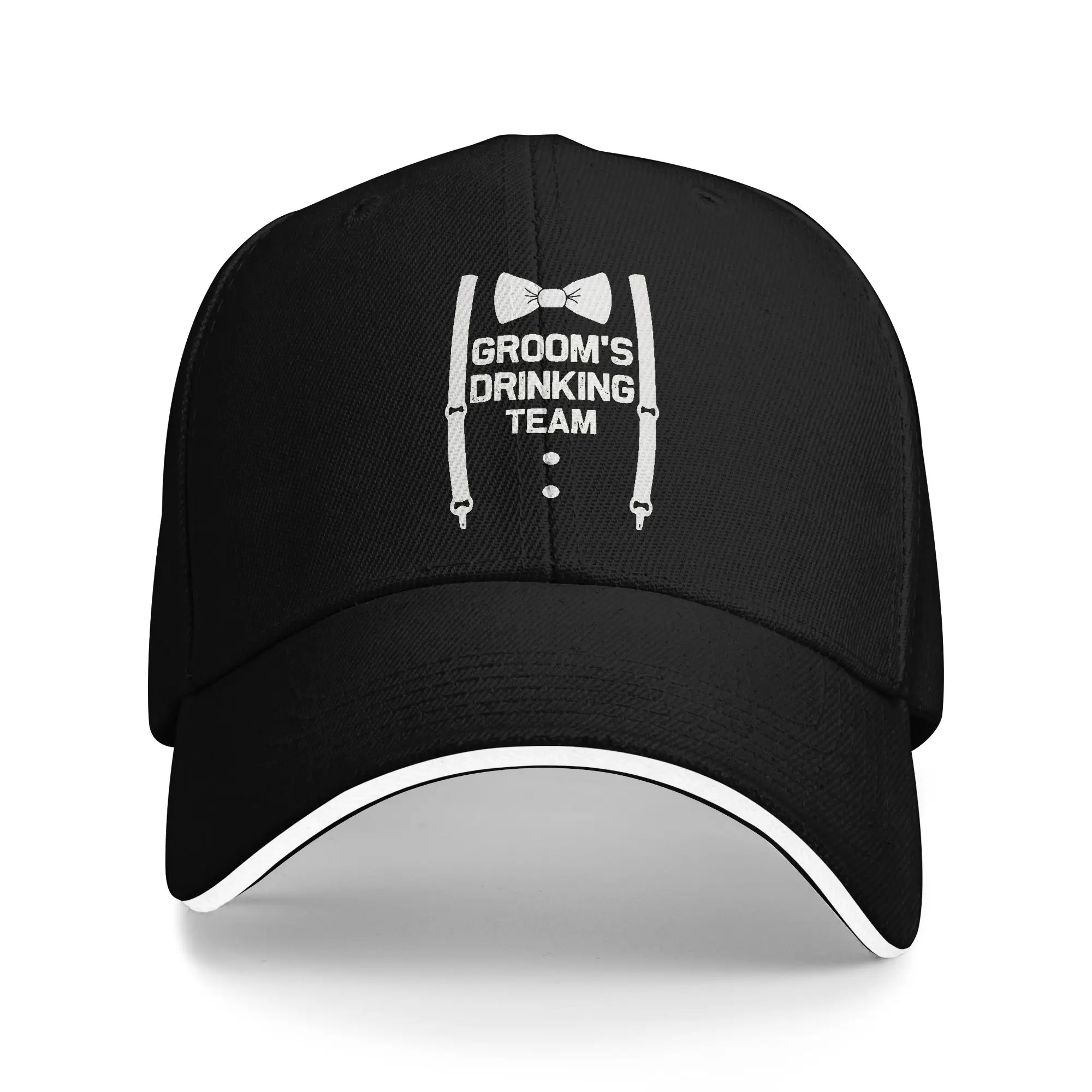 Groom's Drinking Team Bachelor Party Squad Wedding Baseball Cap  Stylish Hip Hop Hats Spring Female Male Running Baseball Caps