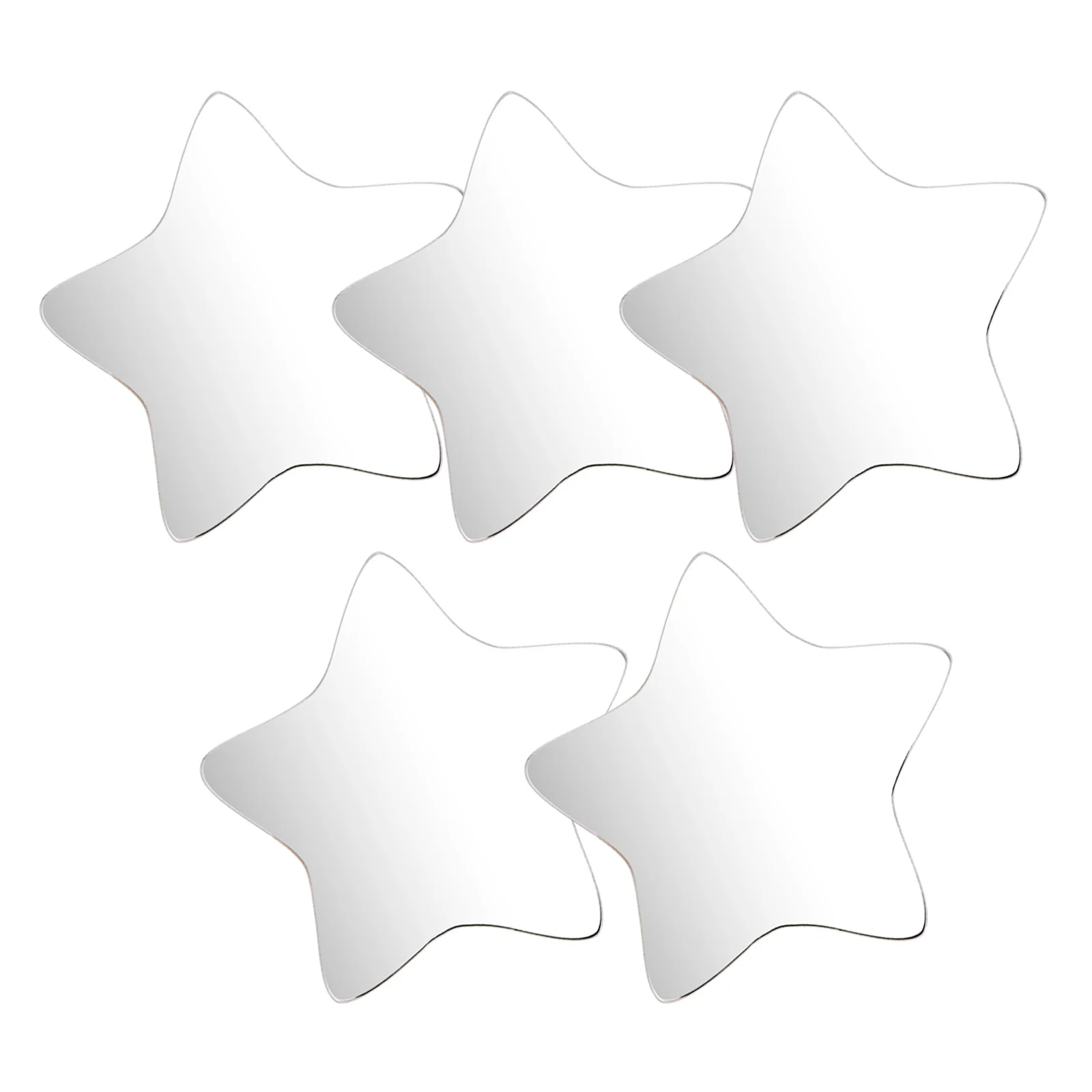 5 pçs auto adesivo mini espelho adesivo para caso de telefone portátil acrílico maquiagem espelho decalque para smartphone viagens ao ar livre