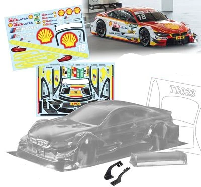 High quality M4 DTM Touring 1/10 drift RC PC body shell lampshade190mm width Transparent drift body for RC hsp hpi trax Tamiya