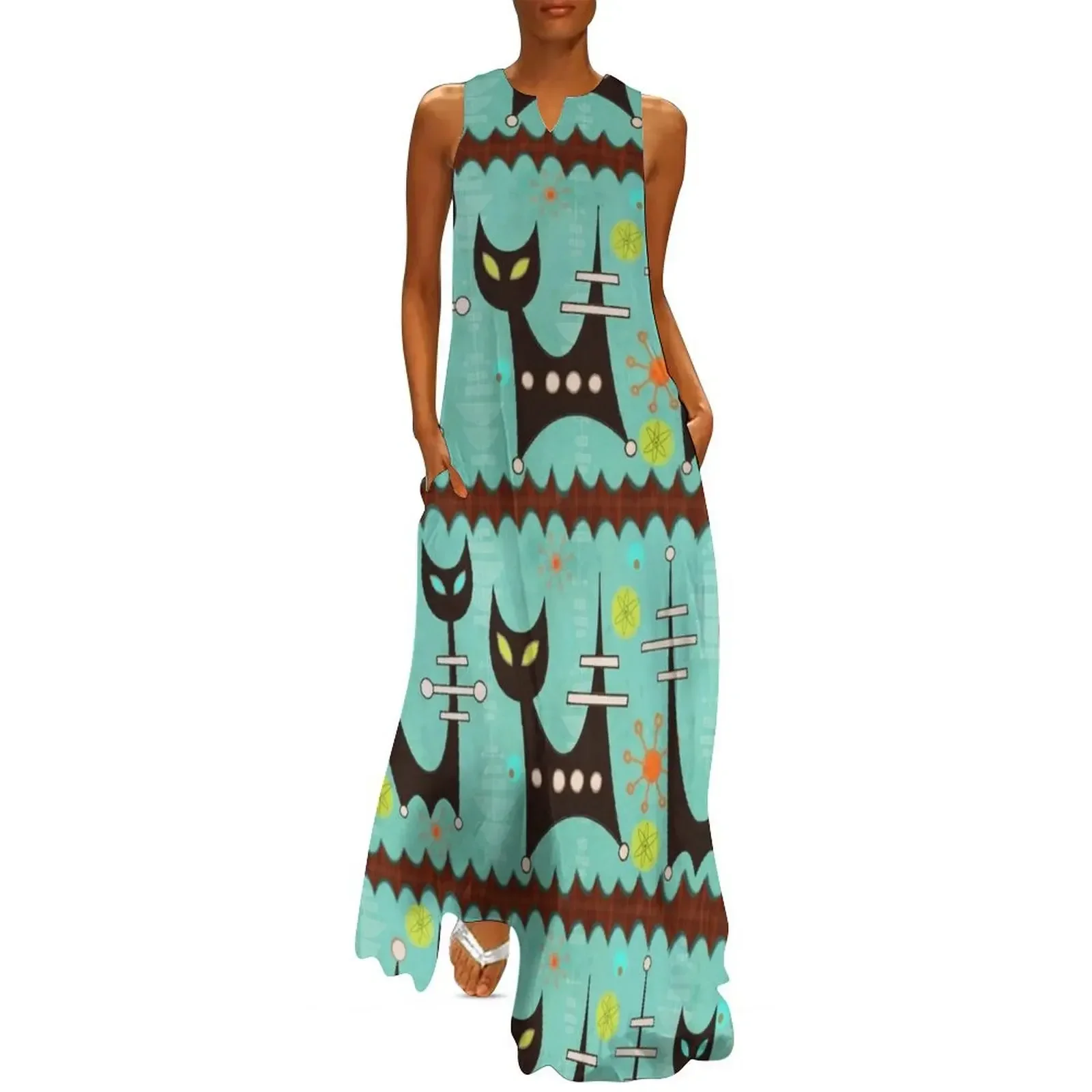 

Atomic Cats Long Dress dress for woman women clothing 2025 new arrivals birthday dress for women Dresses gala