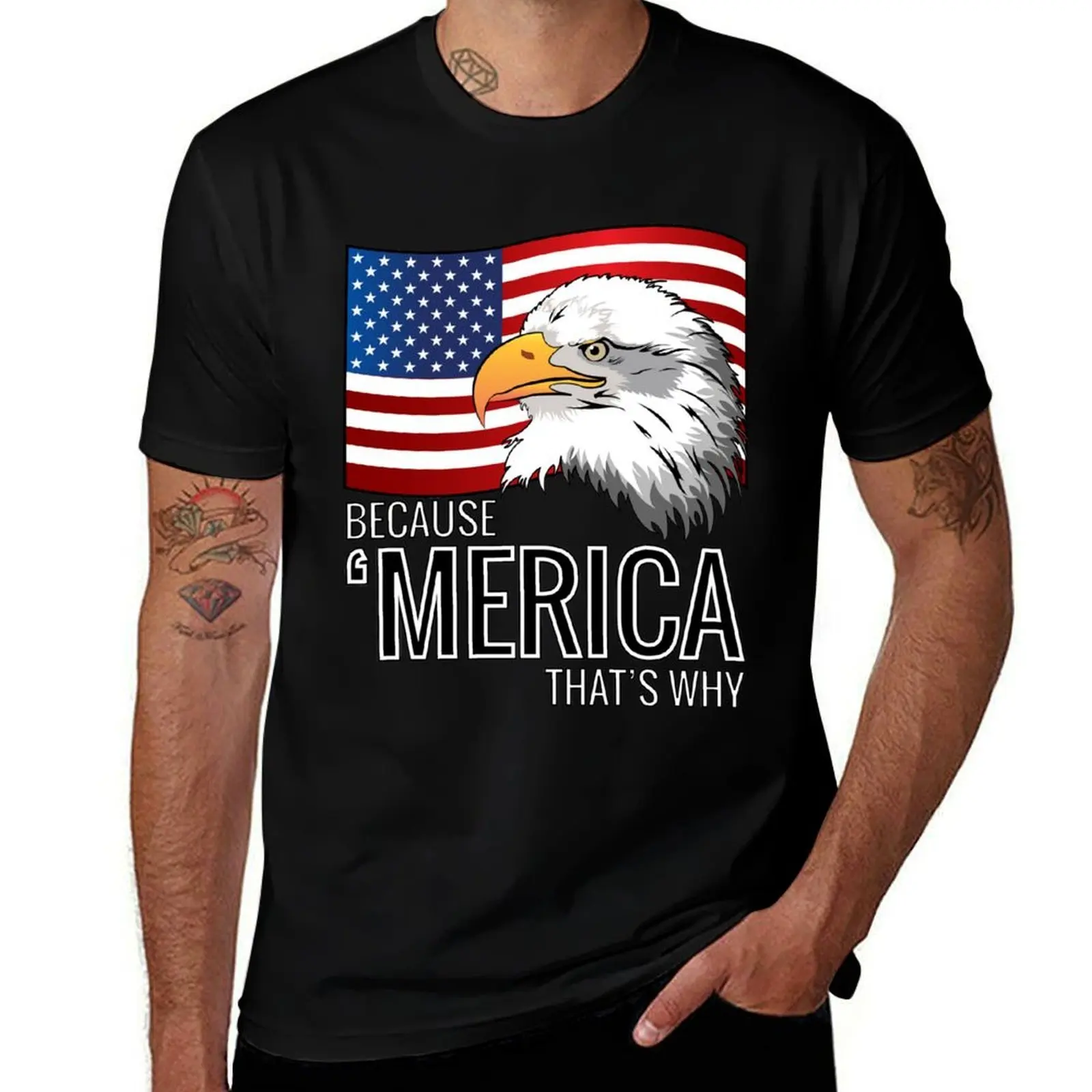 Because Merica Thats Why T Shirt T-Shirt Plus Size Street Style Tee