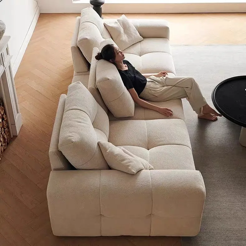 Chenier Toast Sofa Cream Wind Pixel Movable Adjustable Backrest Multifunctional Modular Sofa
