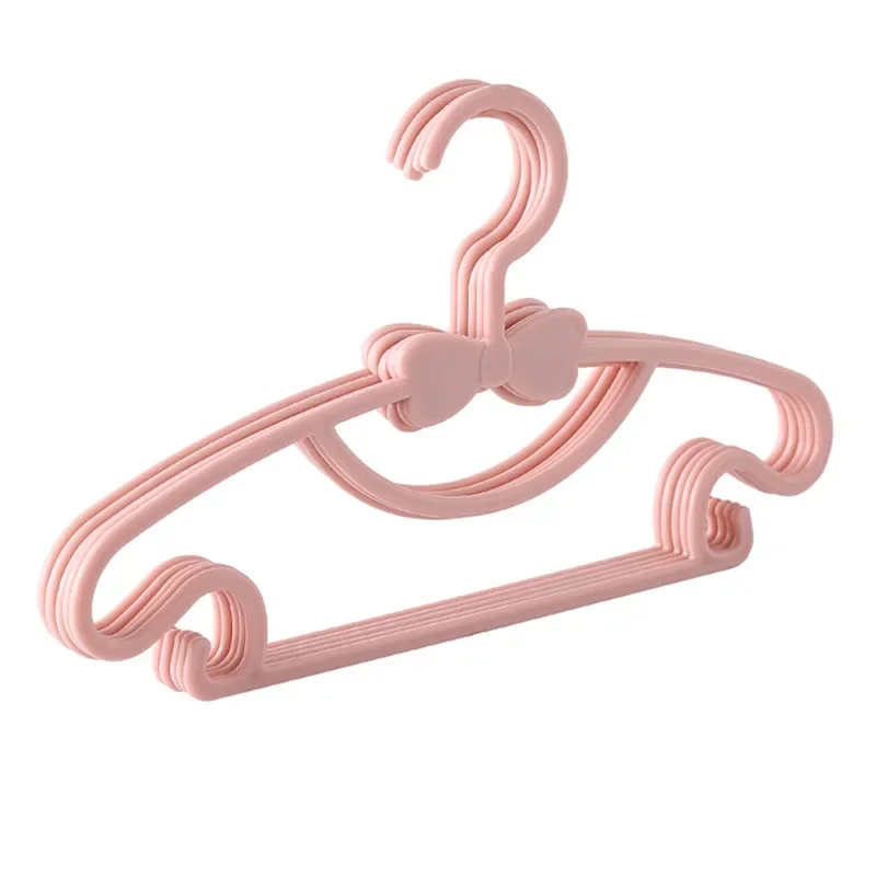 10pcs Kids Cute Plastic Clothes Hanger Racks Portable Display Hangers Windproof Children Coats Hanger Baby Clothing Organizer