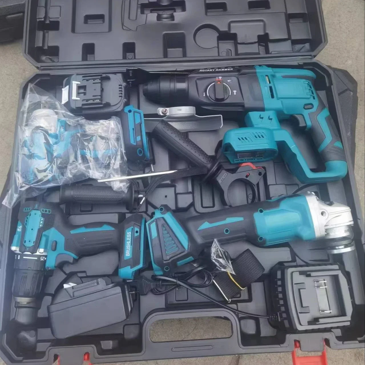 Hot sale Professional 4 in1  Power Tools Kit Combo Box Cordless Tools Set