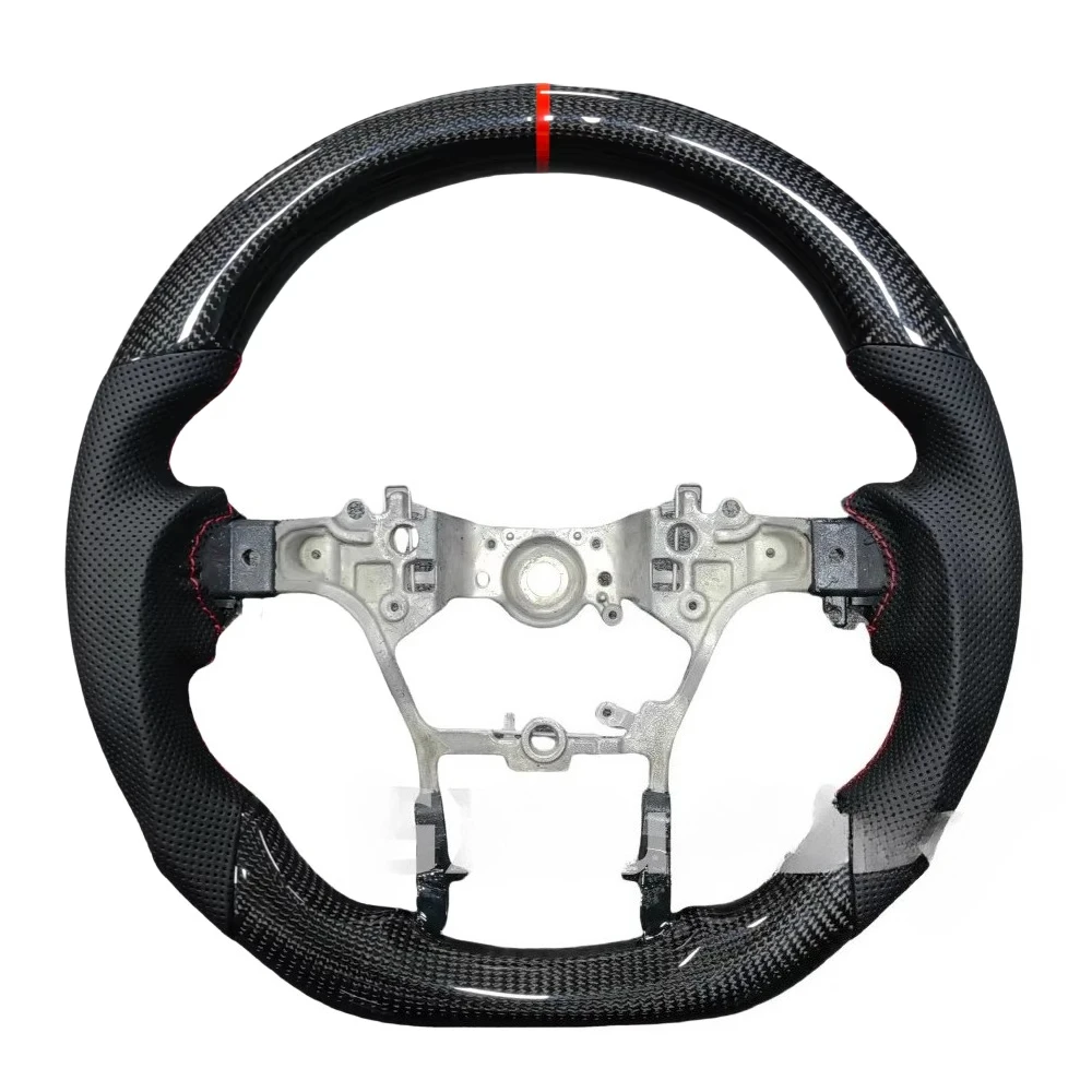 

Спортивный дизайн, рама рулевого колеса из настоящего углеродного волокна, подходит для Hilux Fortuner Vigo LC79 с красной строчкой