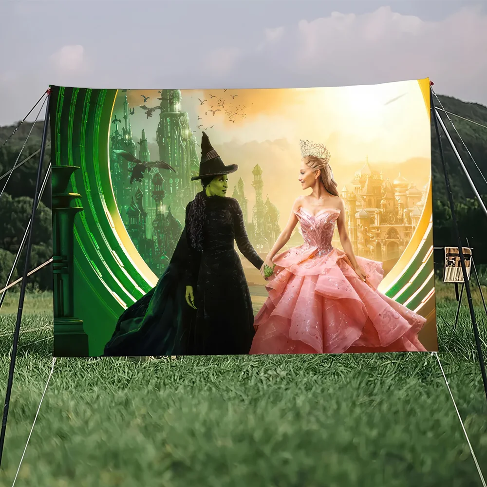 W-Wicked Part One Movie flag For Picnic Party Camping Banner Outdoor Atmosphere Cloth