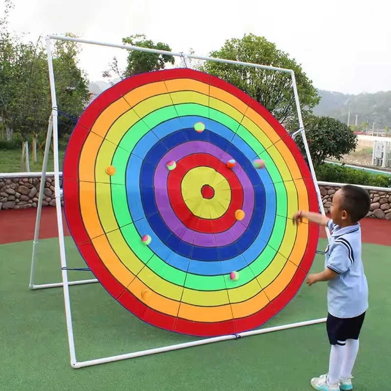 Large Size Outdoor Dart Board With Sticky Balls Basketball Court School Playground Fun Sensory Integration Toys For Kids Teens