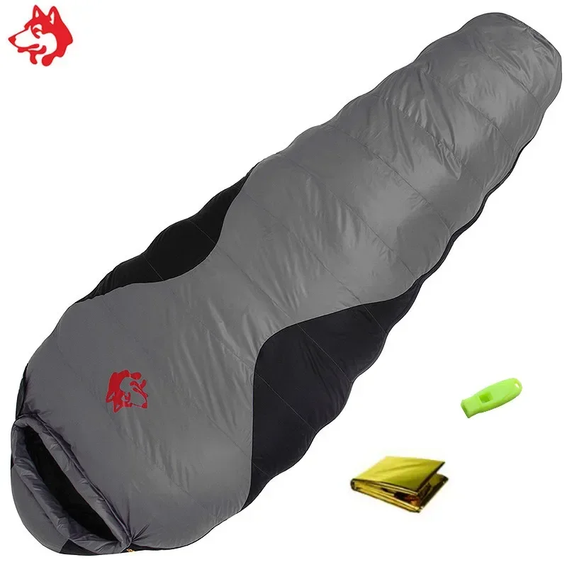 JUNGLE KING CY660 4 estaciones 3 tipos de espesor Camping viaje plumón de pato blanco relleno de plumas cálido momia sacos de dormir
