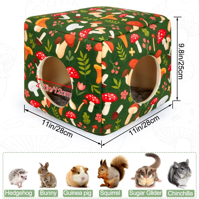 

Guinea Pig Hideout Washable Guinea Pigs Hiding House Habitats Cozy Bunny Rabbit Bed for Small Pet Hamster Accessories 1pcs